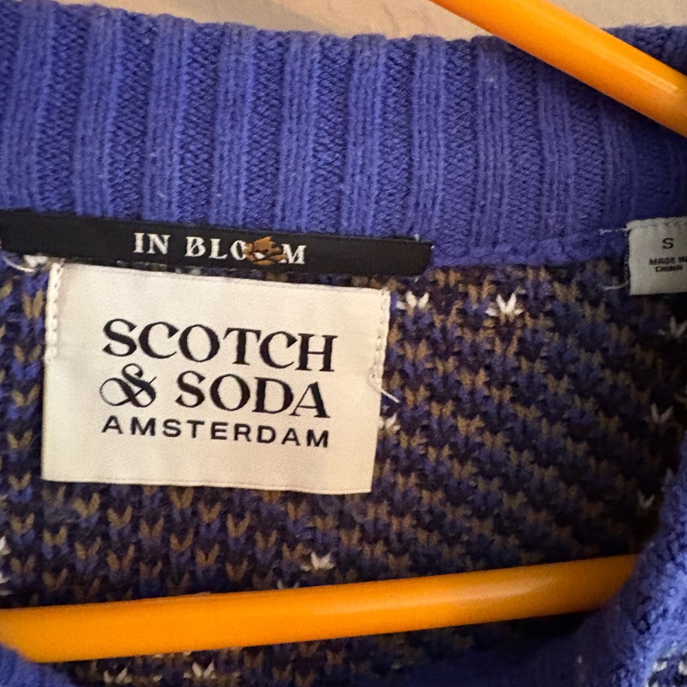 Scotch & Soda Blue, green, black, and Cream Women's Sweater - Picture 4 of 7